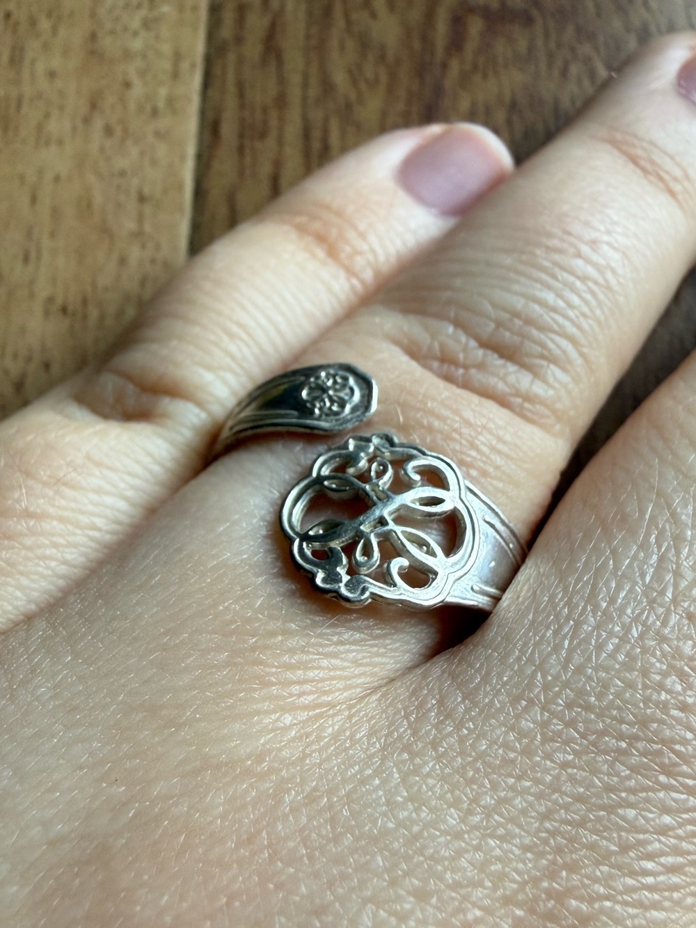Alex And Ani Path Of Life Spoon Wrap Adjustable Ring 925